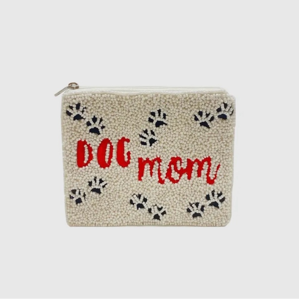 Beaded Paw Print Pouch